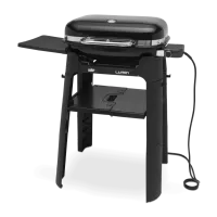 Gratar electric Lumin cu suport - Negru